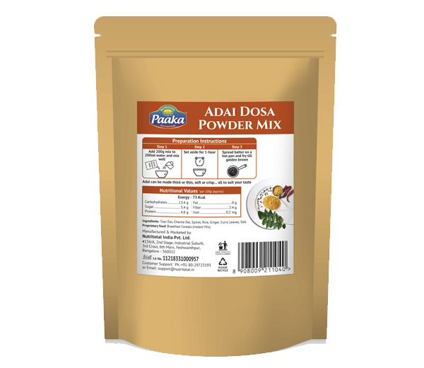 Paaka Adai Dosa Powder Mix by Nutritotal
