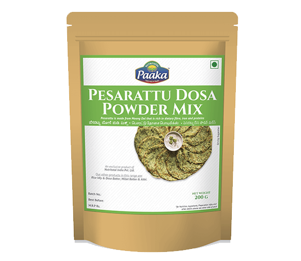 Paaka Pesarattu Dosa Powder Mix by Nutritotal